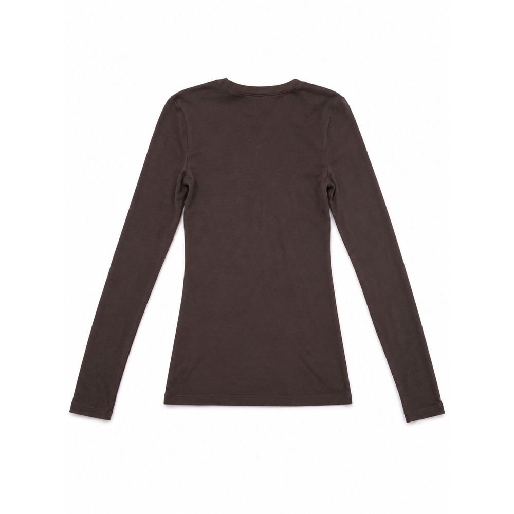 Halogen‎ Brown Long Sleeve Scoop Neck Stretch Top Women's Size (S) - Picture 3 of 6